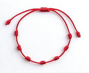 Pulseira 7 Nós Vermelha