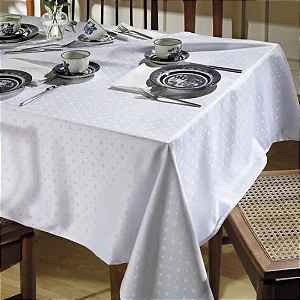 Toalha de Mesa Retangular Dohler Requinte 8 Lugares 1,60m x 2,70m