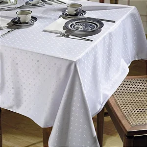 Toalha de Mesa Quadrada Dohler Requinte 4 Lugares 1,40m x 1,40m