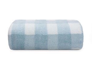 Cobertor Camesa Baby Microfibra Presente Vichy Azul - 90x110 cm