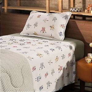 Jogo de Cama Casal 4 Peças Mundo Kids Altenburg - CyberFofos