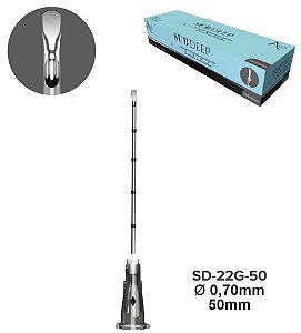 Microcanula Metalica SubDeep para Subcisao Atraumatica 22G x 50mm