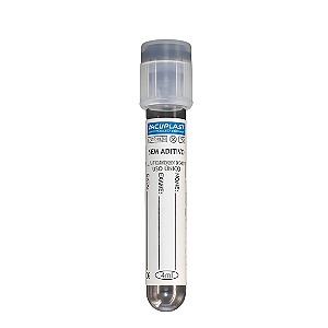 TUBO P/COLETA A VACUO 9ML SEM ADITIVO BRANCO - CX/100 - VACUPLAST