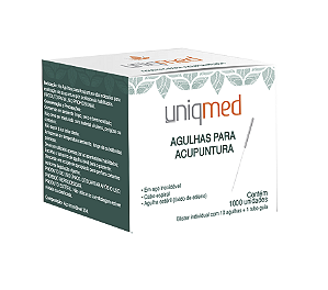 AGULHAS ACUPUNTURA 0,25X40MM - CX/1000 - UNIQMED