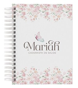 Caderneta de Vacinação Personalizada - Borboleta Floral
