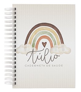 Caderneta de Vacinação Personalizada - Arco Íris Boho