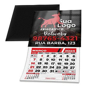 Calendário Imã de Geladeira Corte Reto