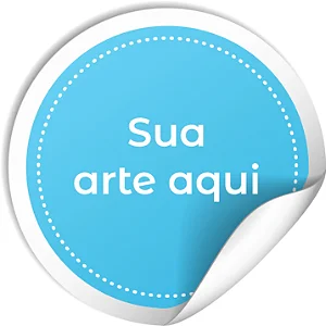 500 Adesivos Personalizados 4x4 cm em Vinil (Lavável)