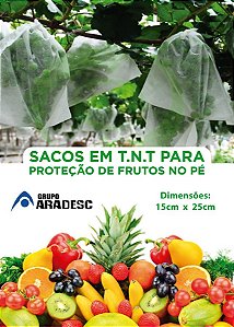 Sacos em TNT Para Proteção de frutos no Pé 15 x 25 cm Fruta Protegida