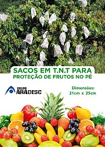 Sacos em TNT Para Proteção de frutos no Pé 21 x 25 cm Fruta Protegida