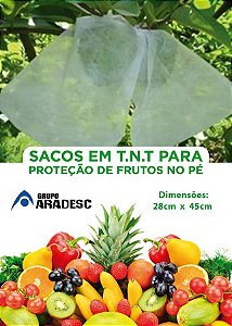 Sacos em TNT Para Proteção de frutos no Pé 28 x 45 cm Fruta Protegida