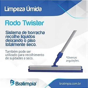 Rodo Twister 45cm Bralimpia Com Cabo Retratil ,70 A 1,40 Mt