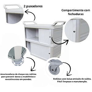 Carro Bralimpia Multiuso Extra Triplex C/fechamento E Portas