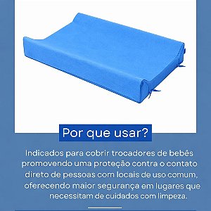 LENÇOL TNT PARA TROCADOR DE BEBE SEM ELASTICO 70 CM X 90cm AZUL