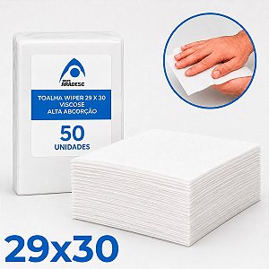 50 Toalha Aradesc Wiper 50 Gramas Medida 29 Cm X 30 Cm
