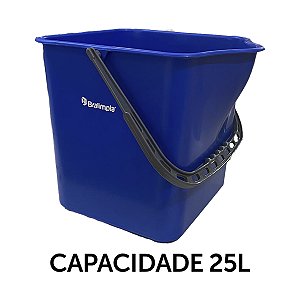 Balde Bralimpia Plástico 25 Litros Alça Profissional AZUL