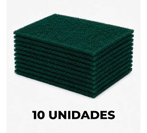 10 Fibra De Limpeza Verde Uso Geral Enova Lar 10 X 13 Cm