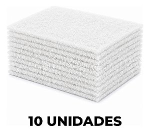 10 Fibras Limpeza Leve Branca Não Risca Enova Lar 10 X 13cm