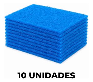 10 Fibras Limpeza Media Azul Não Risca Enova Lar 10 X 13cm
