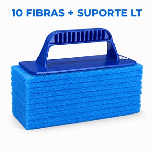 1 SUPORTE TONK COM 10 Fibras Limpeza Media Azul
