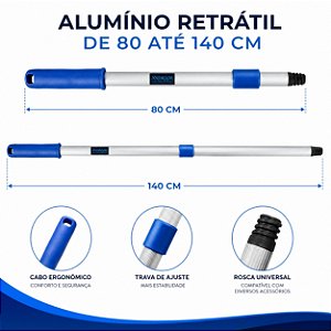CABO ALUMINIO ALONGADOR RETRATIL  1,40 MTS ANDRADE