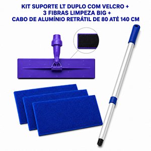 SUPORTE E CABO LIMPA TUDO BIG VELCRO 40 CM COM 3 FIBRAS AZUL