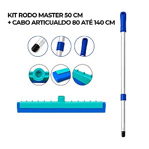 RODO PLÁSTICO MASTER EURO 30 CM COM CABO RETRATIL 140 CM