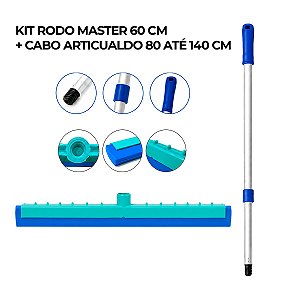 RODO PLÁSTICO MASTER EURO 60 CM COM CABO RETRATIL 140 CM