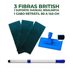 SUPORTE LIMPA TUDO COM CABO VELCRO E ROSCA E 3 FIBRAS VERDE