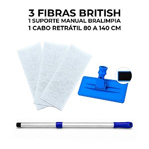 SUPORTE LIMPA TUDO COM CABO VELCRO E ROSCA E 3 FIBRAS BRANCA