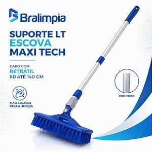 ESCOVA MAXI TECH AZUL BRALIMPIA CABO RETRATIL 80 A 140 CM