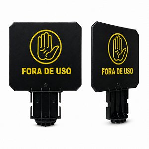 2 PLACAS PARA CONE BRALIMPIA SINALIZAÇÃO FORA DE USO