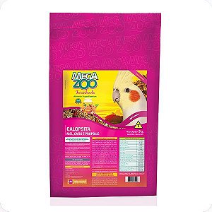 MEGAZOO - Farinhada Mel e Ovos e Propolis Calopsita 5kg