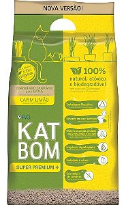 AREIA HIGIENICA KATBOM NATURAL CAPIM LIMAO PARA GATOS 3KG