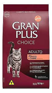 GRAN PLUS GATO CHOICE FRANGO E CARNE 10,1KG