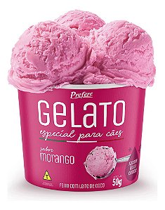 PREFERE GELATO PARA CAES MORANGO 50G