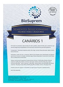 BIOSUPREM SEMENTE PARA CANARIO TP 1  05KG