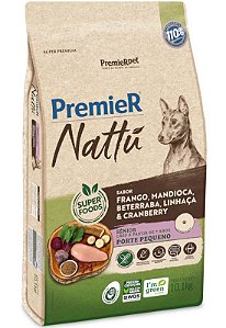 PREMIER NATTU CAES ADULT RACAS PEQ SENIOR MANDIOCA 10,1 KG