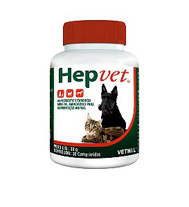 VETNIL HEPVET 30 COMPRIMIDOS