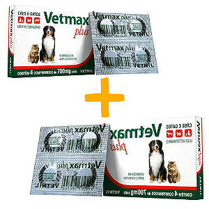 KIT 2 UNIDADES VETNIL VERMÍFUGO VETMAX PLUS 700MG