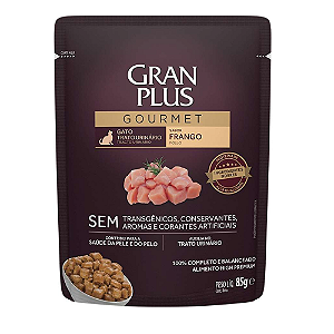 GRAN PLUS SACHE GOURMET GATO  TRATO URINÁRIO  FRANGO 85G