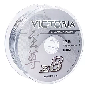 Linha multifilamento 8fio Victoria 8x rolo 100mts cor cinza