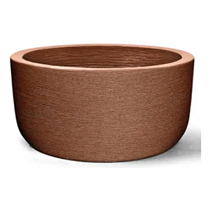 Vaso Grafiato Redondo Baixo 15 7L Cor Ferrugem Nutriplan