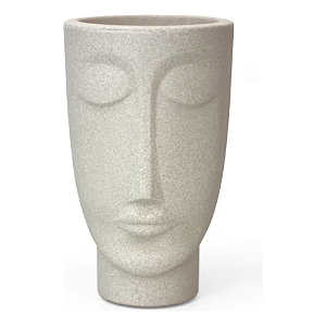Vaso Para Planta Face Rosto Homem N24 Nutriplan Cor Cimento