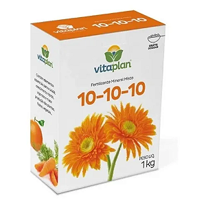 Fertilizante Mineral Misto Npk 10-10-10 1kg Caixa Vitaplan