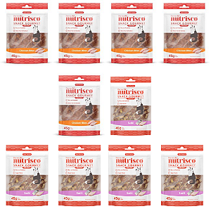 KIT 10UN SNACK GOURMET CHICKEN BITES E SUSHI NUTRISCO GATOS