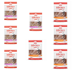 KIT 8 UN GOURMET NUTRISCO SUSHI E CHICKEN BIFES GATOS 100G