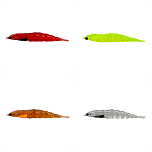 KIT 4UN MATADEIRA ISCA ARTIFICIAL CAMARÃO ROBALEIRO 7,8CM