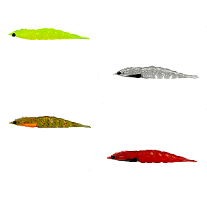 KIT 4UN MATADEIRA ISCA ARTIFICIAL CAMARÃO ROBALEIRO 4,8CM