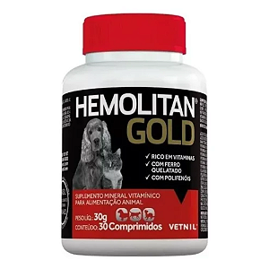VETNIL HEMOLITAN GOLD 30 COMPRIMIDOS 30G